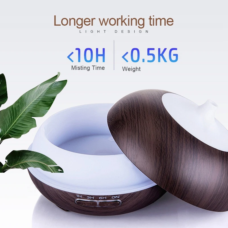 

400ML Essential Oil Diffusers Ultrasonic Auto-Off,7 Color Lights UK Plug