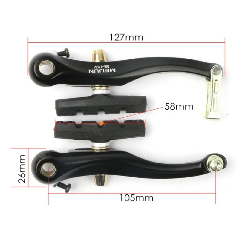 

MTB Alloy V-Brake Bicycle Mountain Bike Lever Cable Half Set Brake Sensitivity Bike Brake Calipers bicycle brake replacement