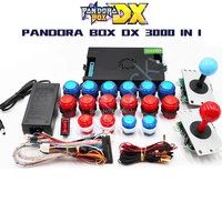 arcade diy kit pandora box dx 3000 in 1 with power supply jamma wiring joystick led button%ef%bc%8carcade game family version bundle kit