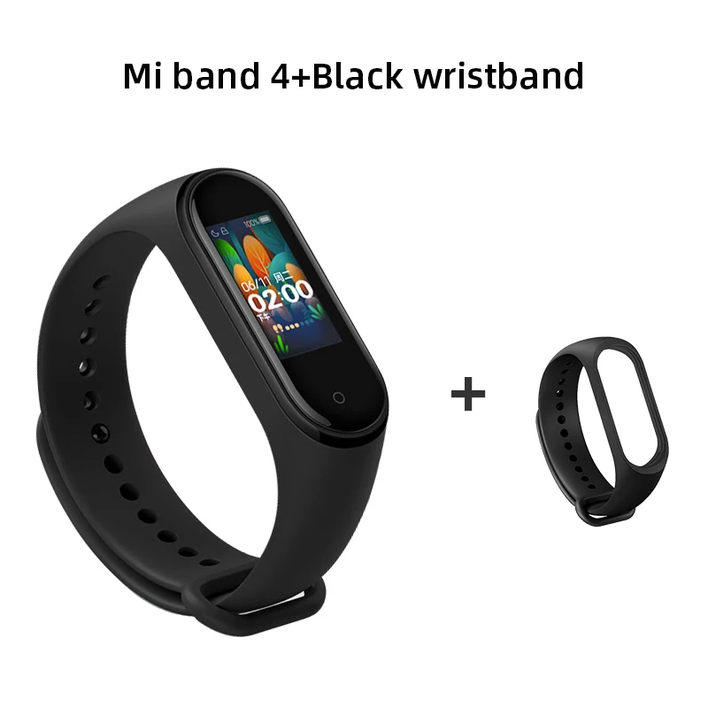 Add Black Xiaomi mi band 4 Смарт-часы глобальная версия фитнес браслет с пульсометром активности фитнес-трекер Смарт браслет здоровья цветной дисплей новинка умный шагомер с измерением давления - Цвет: Add Black