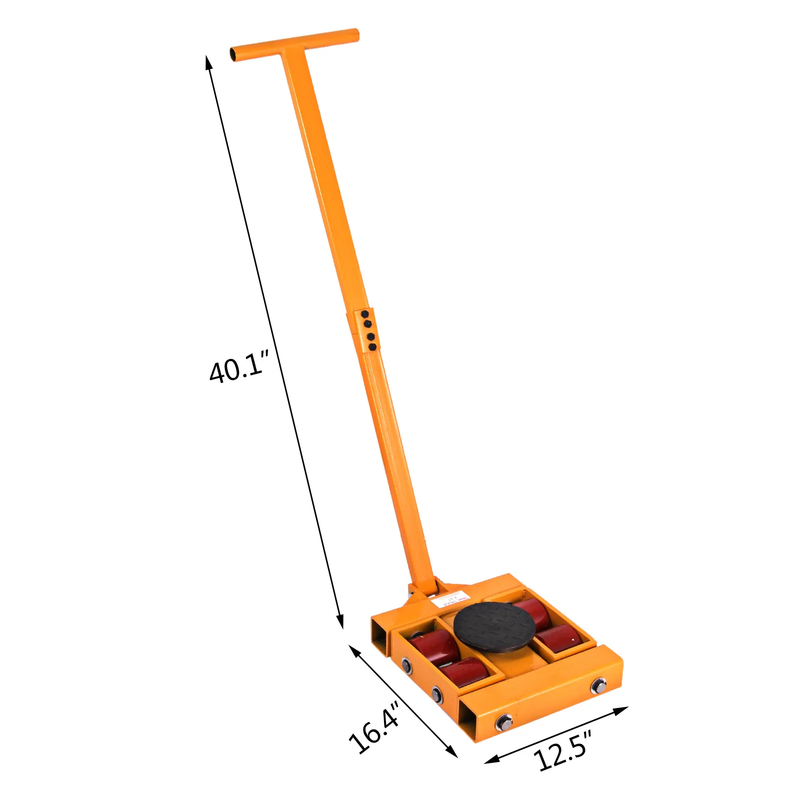 

VEVOR 8T/17000LBS Industrial Cargo Pallet Trolley/Small Carrying Tanks/ Machinery Moving Cargo Trolley Skates with Push Rod