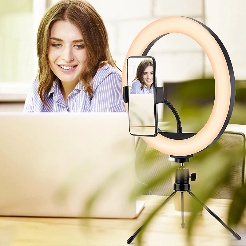 10 дюймов кольцевой светильник с со съемной домашние тапочки изображением головы