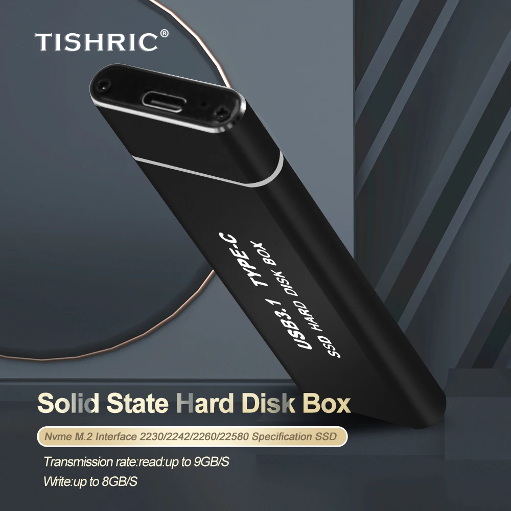 TISHRIC M.2 Hdd чехол для 8 ТБ футляр внешнего жесткого диска контейнер под элемент