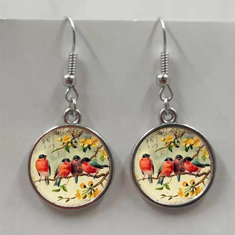 Женские винтажные серьги гвоздики в виде птиц|Серьги-гвоздики| |