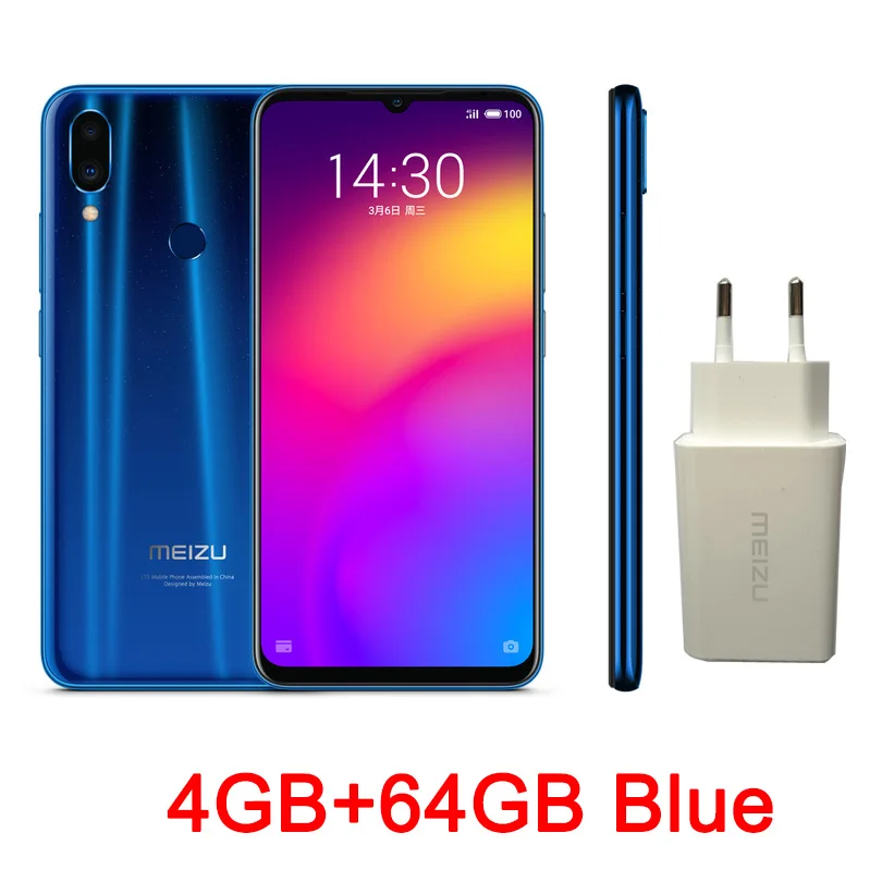 Глобальная версия meizu Note 9, 128 МП камера, 4 ГБ, 64 ГБ, 675 ГБ, Восьмиядерный процессор Snapdragon 6,2, 2244 дюймов, 1080 x p, FHD, отпечаток пальца - Цвет: 4GB 64G Blue