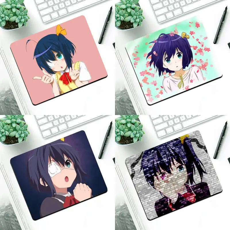 

YNDFCNB Takanashi Rikka Unique Desktop Pad Game Mousepad Small Pads Rubber Mouse Mat MousePad Desk Gaming Mousepad Cup Mat