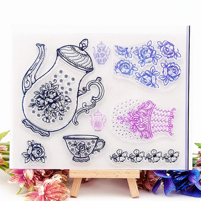 14*18 см зеркальные прозрачные штампы в виде птичьей клетки/Силиконовые пломбы