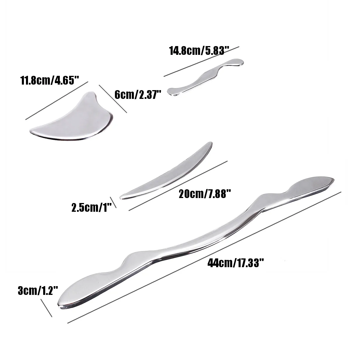 

4Pcs/set Stainless Steel Guasha Massage Gua Sha Scraping Board Tool SPA Health Care High Quality Gua Sha Tools Set New