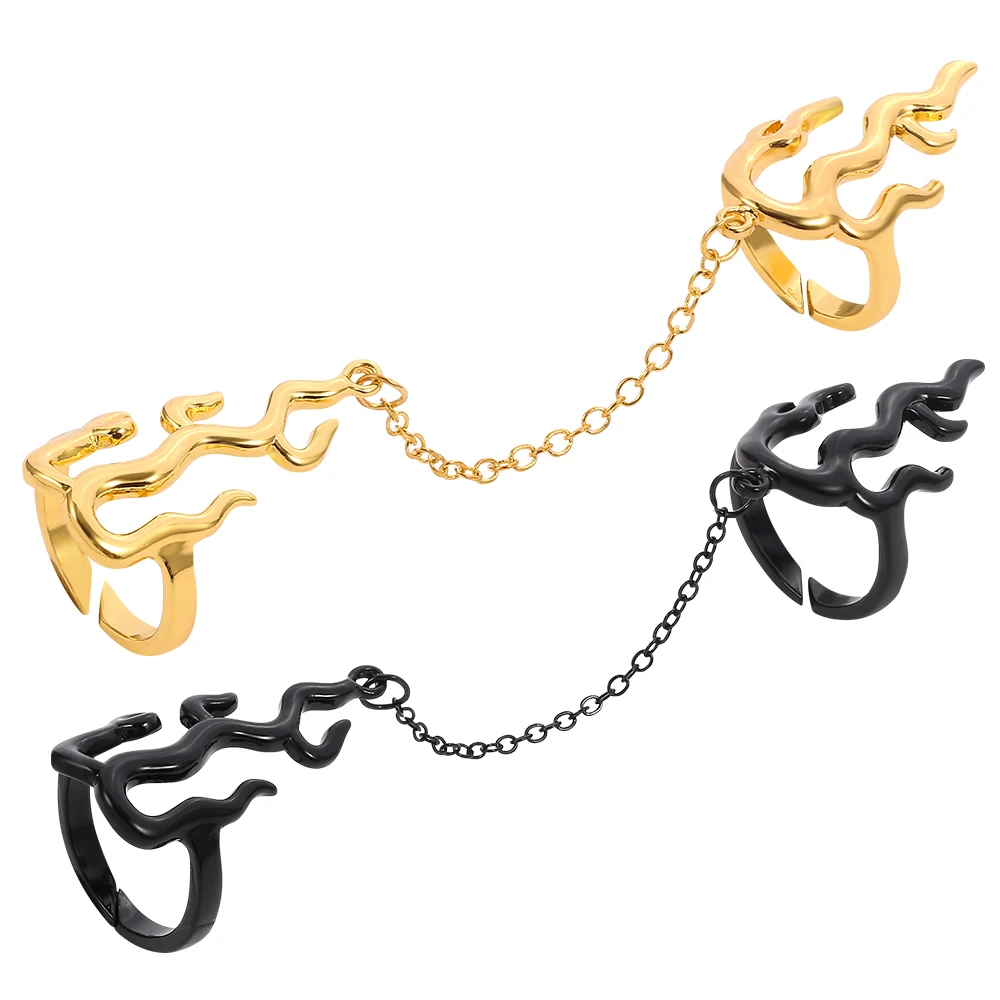 Harajuku пламя цепи кольца для женщин и девочек вечерние ночного клуба Модные