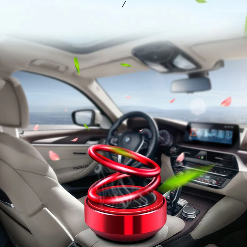 Solar Auto Rotating Car Perfume Auto Accessory Decoration Ornament For Chevrolet cruze captiva lacetti kobalt lova opel astra