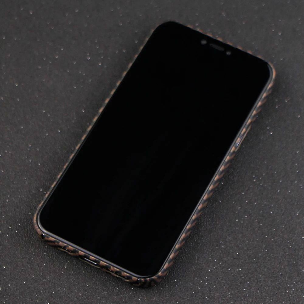 

Real Carbon Fiber Lens Protection Phone Case for iPhone 12 Pro Max 12 Mini Aramid Carbon Fiber Hard Cover Shockproof Cases Shell