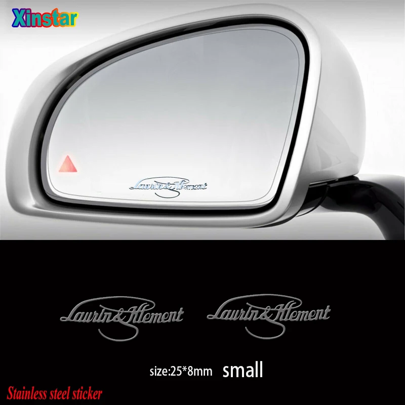 

2pcs stainless steel Laurin & Klement car sticker for Skoda MK2 Kamiq Fabia Rapid Yaris Kodiaq Octavia Superb Scala Karoq