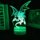Аниме 3D светильник Yu Gi голубый глаз белый дракон для детской спальни украшение ночсветильник Манга подарок Светодиодная настольная лампа Прямая поставка