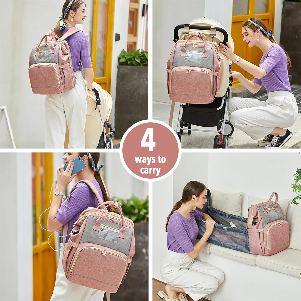 

Baby Travel Large Backapack Reinforced Multifunctional Backpack Child Reinforced USB Charging Dry And Wet Isolation