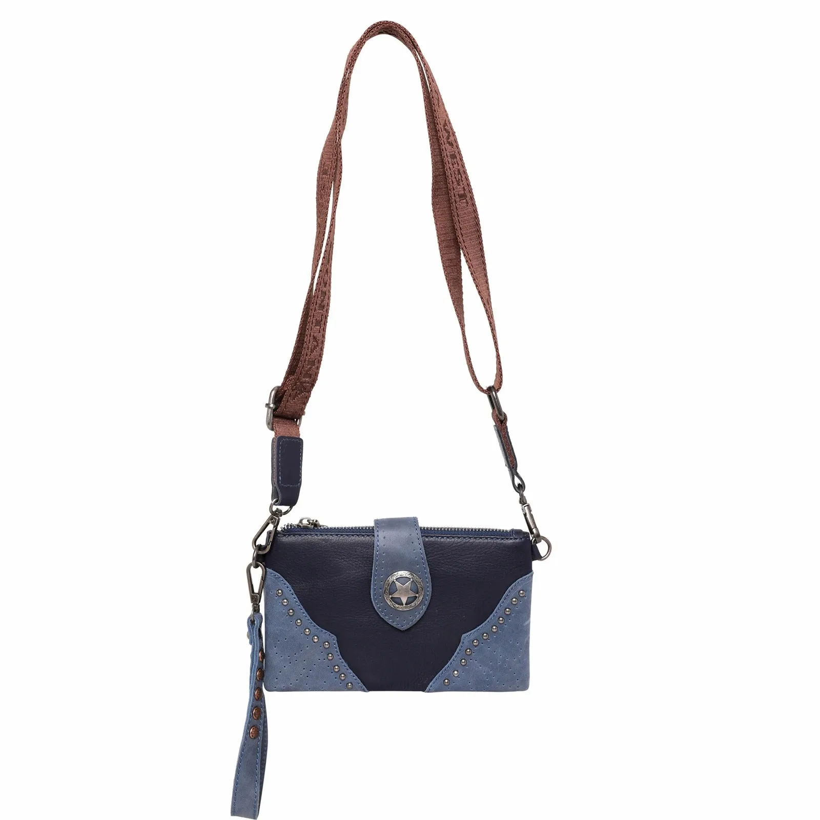 

100% Genuine Leather Collection Crossbody/Wristlet Retro Women's Bag