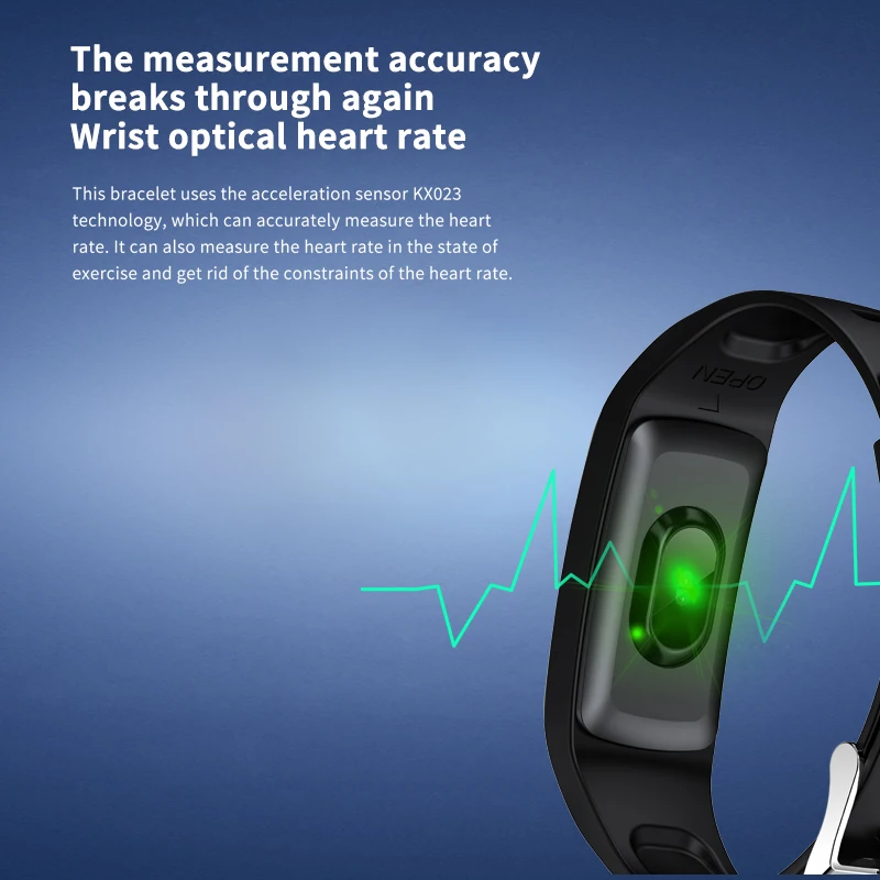 Smart Band Blood Pressure Measurement Pedometer Heart Rate Monitor Fitness Bracelet Waterproof Health Tracker Watch | Электроника