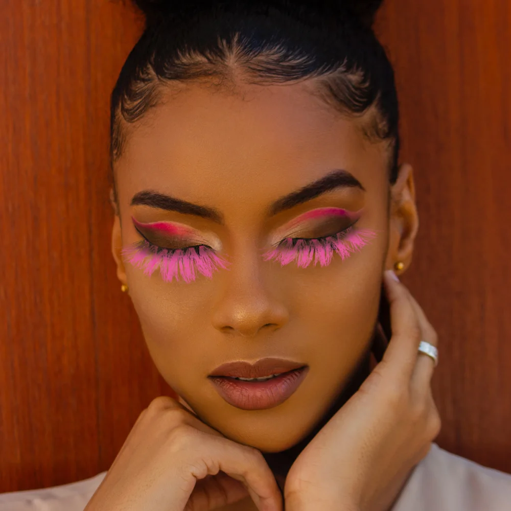 

2 Pairs Mink Eyelashes Dramatic Fake Thick Eyelashes Exaggerated Eyelashes