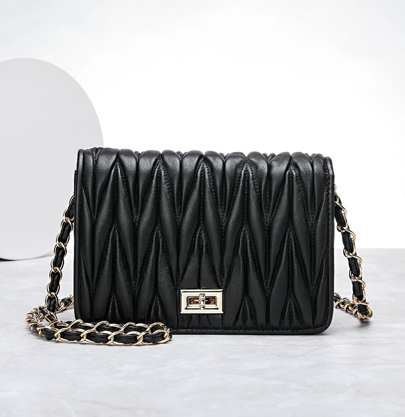 

free shipping 2020 the new style fashion and sweet genuine leather sheepskin women one shoulder bag crossbody bag 3 color 20cm