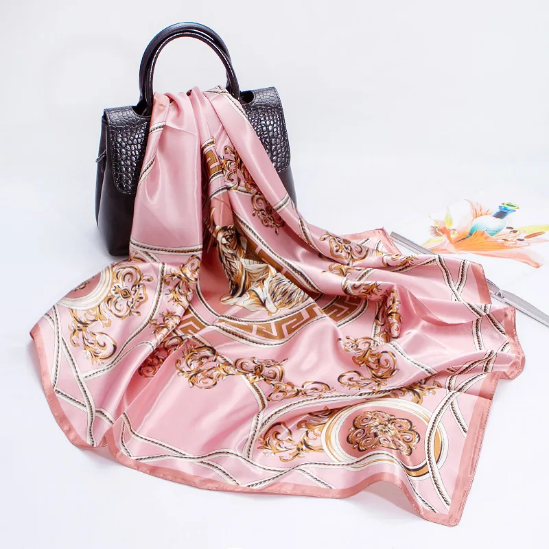 

Silk Scarf Women Shawls Wraps Fashion Small Hair Neck Hijabs Foulard Scarves Female Lady bufanda seda mujer echarpe ete soie