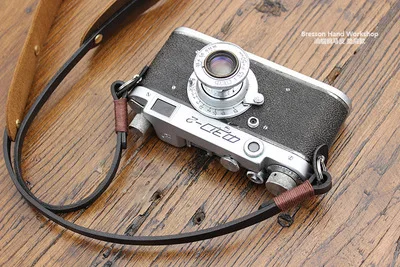 

Bhw French top creation vintage camera strap handmade leather micro single shoulder strap leather crazy horse skin decompression