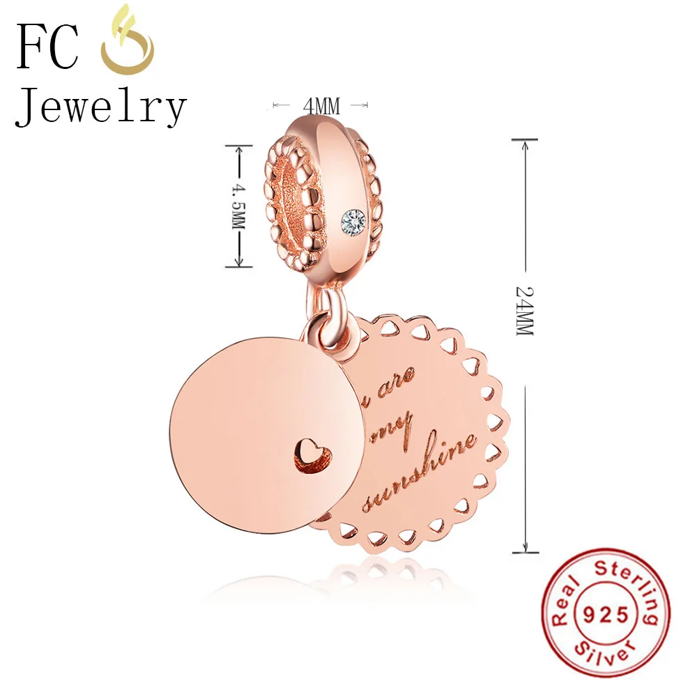 FC ювелирные изделия подходят к оригинальным браслетам Pandora брелоки 925 пробы