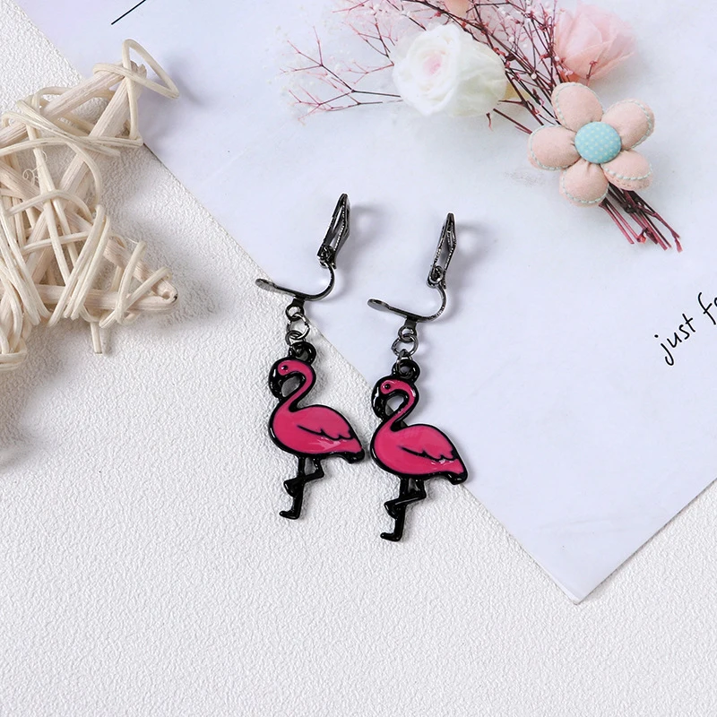 FENGLI Фламинго коала милые серьги с животными черные пирсинг Медвежонок Эмаль