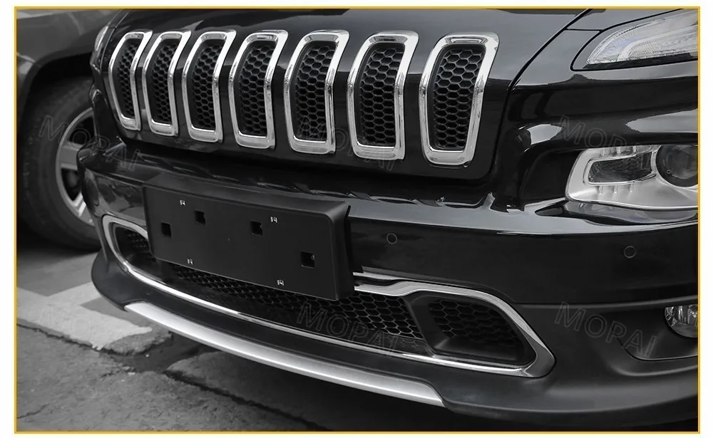 MOPAI Кронштейн номерного знака для Jeep Cherokee+ ABS автомобильный держатель переднего номерного знака Крышка Для Jeep Cherokee аксессуары