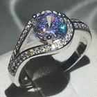 кольцо женское бижутерия винтаж Аксессуары обручальные кольца Кольцо из драгоценного камня в форме сердца, обручальное кольцо, женская бижутерия, аксессуары, кольцо любви, синее кольцо, Женское Обручальное Кольцо