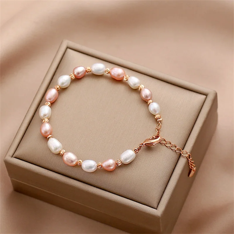 Браслет женский из серебра 925 пробы с натуральным пресноводным жемчугом |