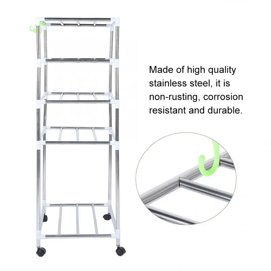 Пятиуровневая стойка из нержавеющей стали повышающая качество Кухонных