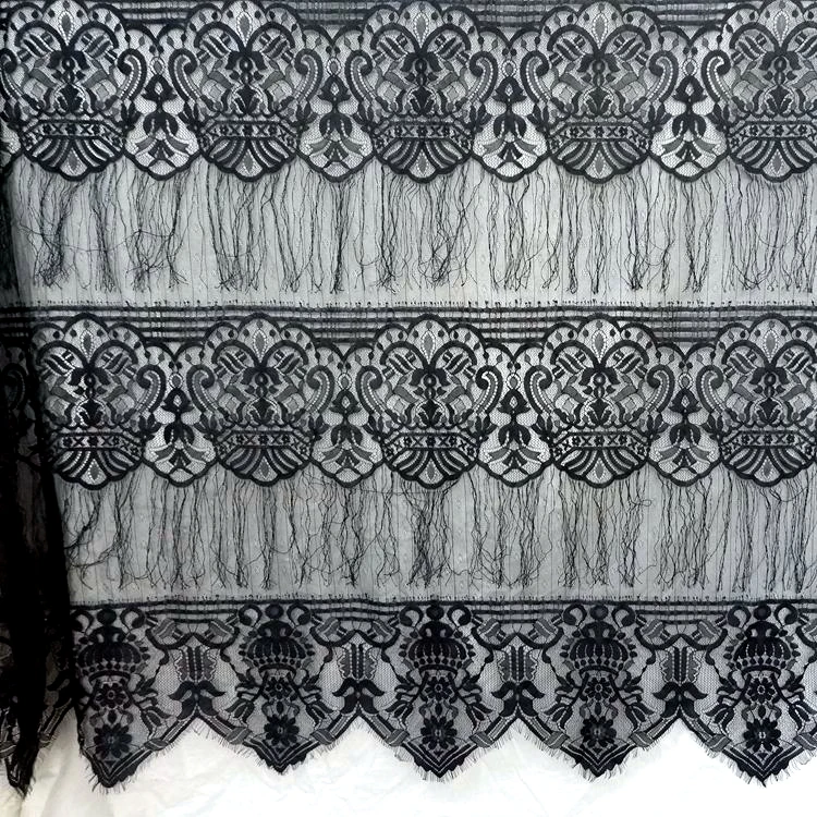 

Tassel Fringe Eyelash French Lace Fabric Dress Lace Luxury 2021