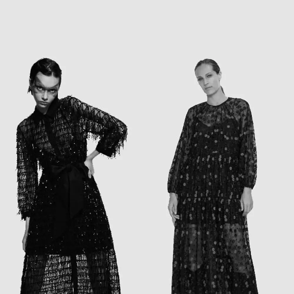 2019 ZA женское платье Ограниченная серия модное новое зимнее длинное с бисером