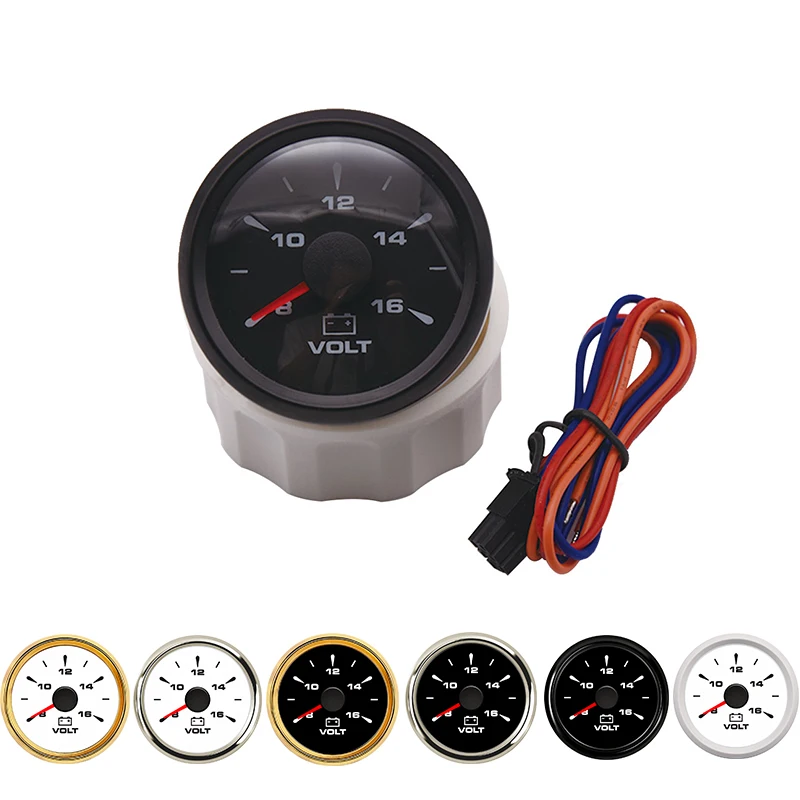 Судовой вольтметр 52 мм Калибр 8 16 вольт автомобильный измеритель напряжения для