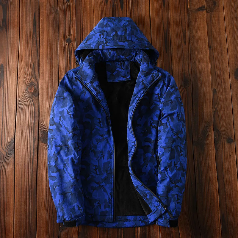 Куртка мужская зимняя камуфляжная с капюшоном размера плюс LXL2XL3XL4XL5XL6XL7XL8XL |