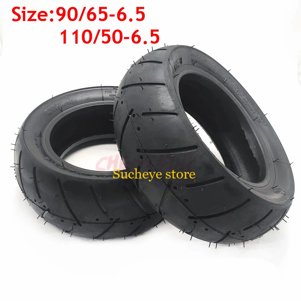 110/50-6.5 Rear Tubeless Tyre 90/65-6.5 Front Vacuum Tire for 47cc/49cc Mini Pocket Bike Gas Electric Scooter Accessories | Автомобили и