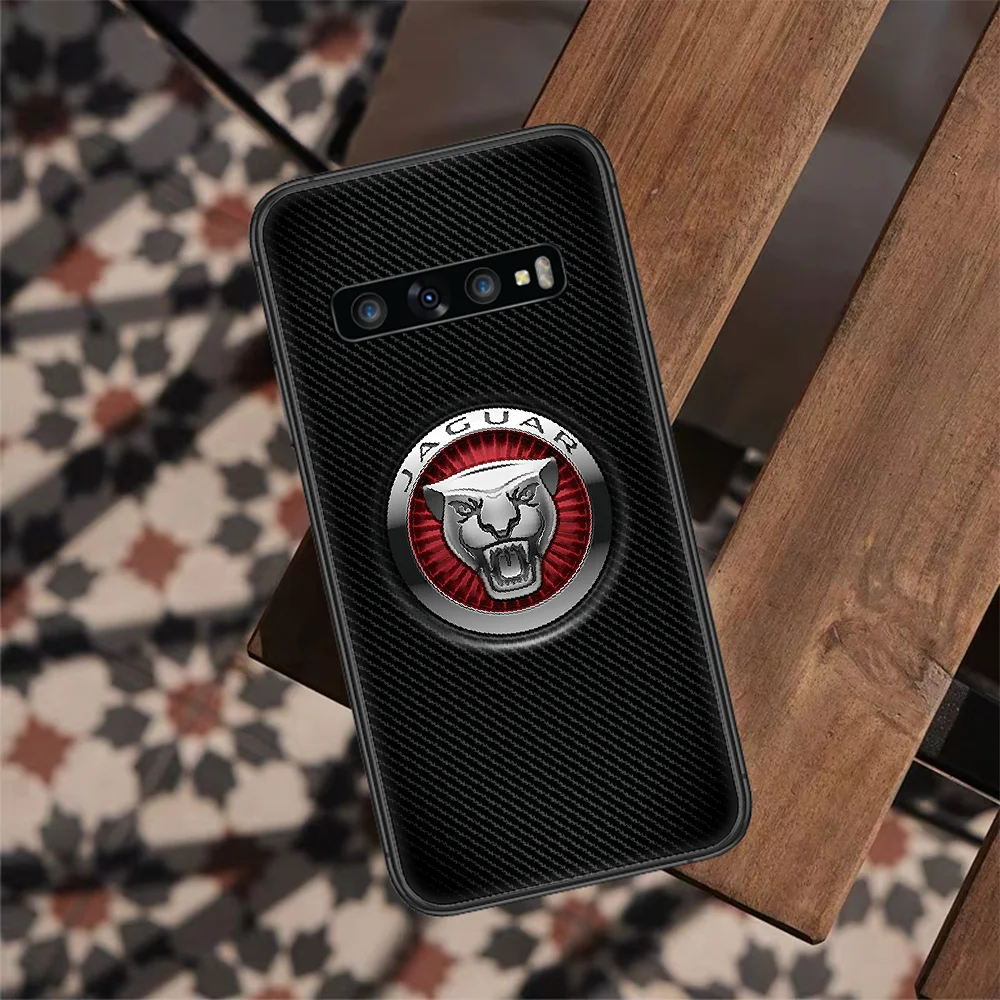 

British luxury car brand Jaguar Phone Case For Samsung Galaxy S 7 21 Note 8 9 10 20 E FE Plus Ultra black Back Fashion Bumper