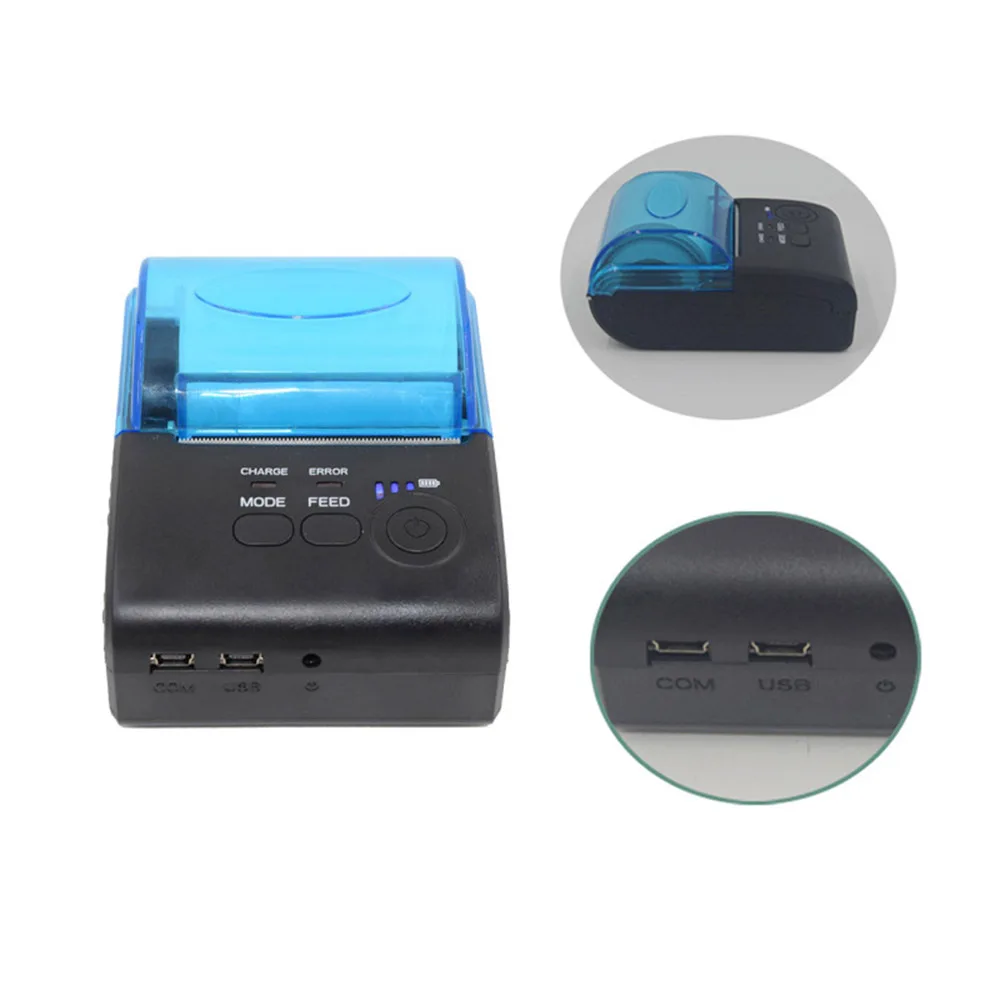 Portable Thermal Receipt Ticket Printer Portable Wireless Mini 57mm Bluetooth Printer For Mobile Phone Window POS Machine