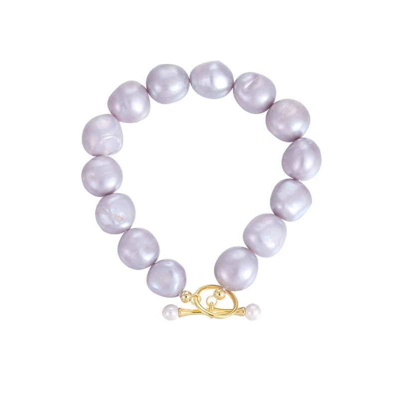 

925 Sterling Silver Freshwater Pearls Bracelets Gift For Womens New 2021 Special Shell Gold Geometric Accessories Bracelet Jewel