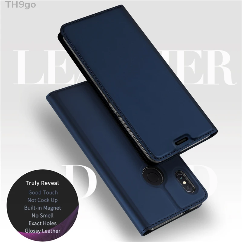 Кожаный чехол бумажник с отделением для карт и подставкой Xiaomi Redmi 6A 6 Note Pro