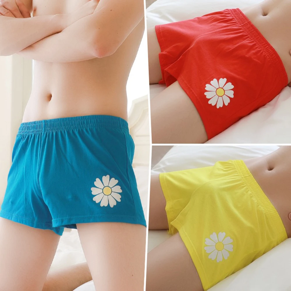

Men Cotton Boxer Briefs Trunks Sexy Printed Breathable Seamless Shorts Underwear Men's Underwear Cotton Loose Boxer Briefs