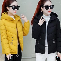 new fashion short winter jacket women slim female coat thicken parka cotton hooded collar candy colored ladies jacket