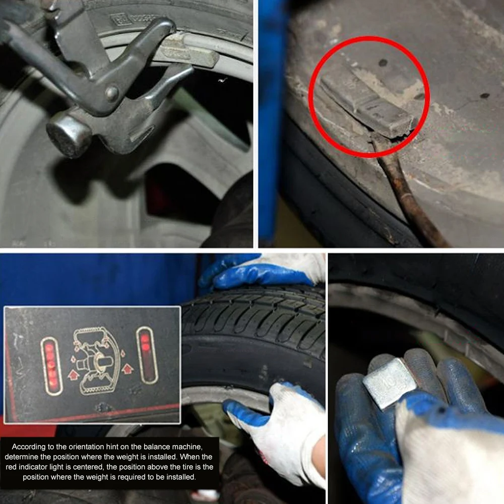 

25pcs Universal Wheel Balance Weight Car Tire Adhesive Tyre Tire Balancing Blocks Weight for Car Motorcycle