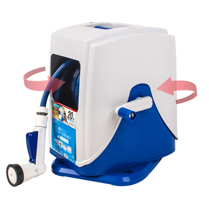 Вращающаяся на 360 ° катушка для садового шланга 20 м настенная тележка