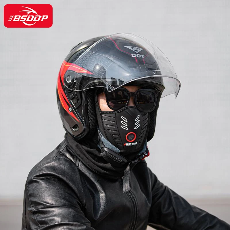 

BSDDP Motorcycle Cotton Cloth Thermal Face Mask Waterproof Windproof Sun-Protective Dustproof Breathable Headgear Daily Cycling