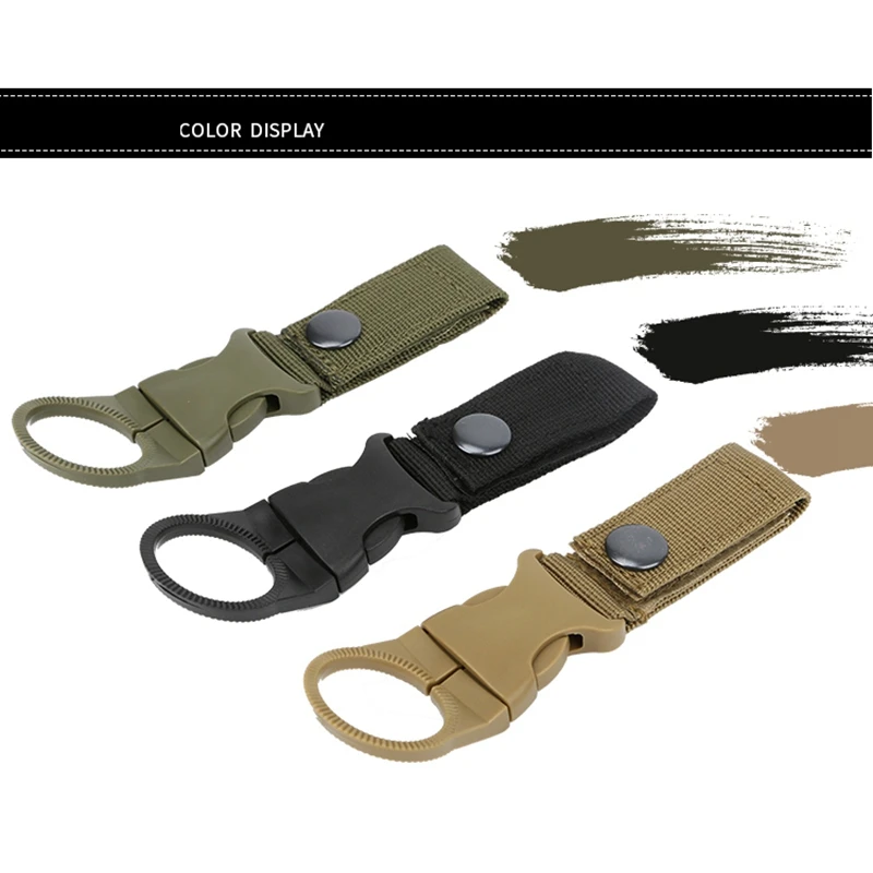 

1Pcs Outdoor Hanging Buckle Water Bottle Ring Holder Durable Nylon Webbing Strap Durable Camping Hiking Clip Tools
