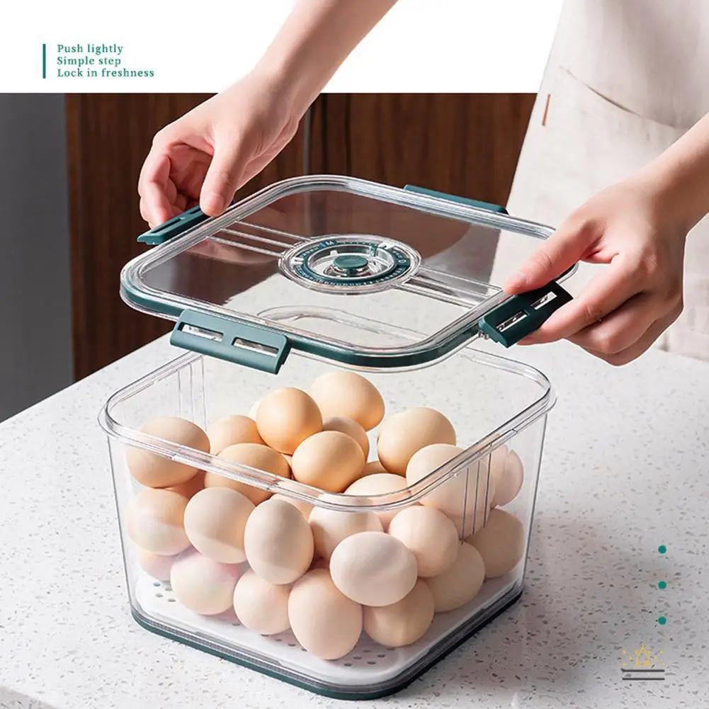 

Kitchen Fridge Organizer Timed Food Storage Box With Food Pantry Kitchen Storage Containers Organizer Thickened Refrigerato Q4i5