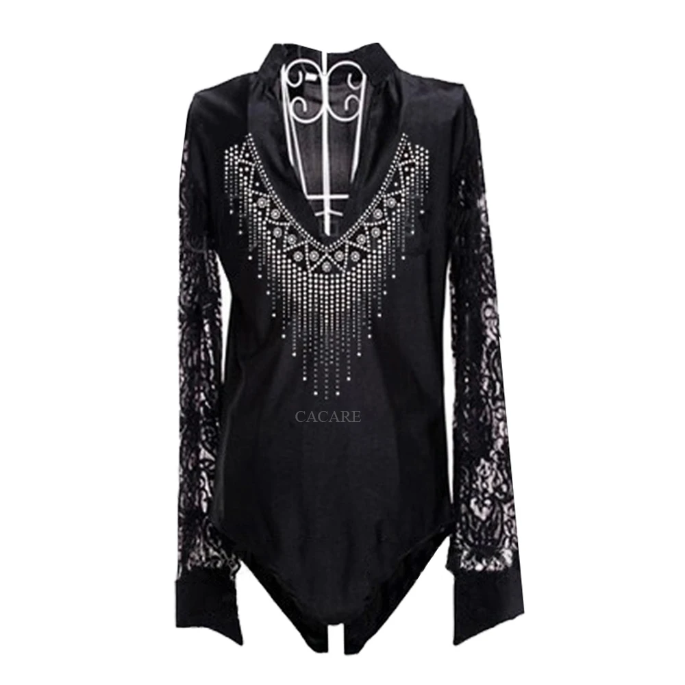 Рубашки для латинских танцев Мужская танцевальная рубашка мальчиков танго