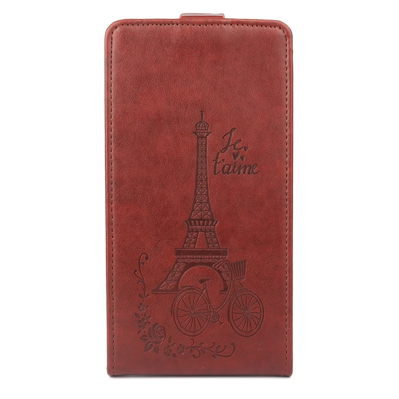 For MOTO M XT1662 Case Leather Printed Eiffel Tower Flip Luxury Card Slot Wallet Phone Cover for | Мобильные телефоны и