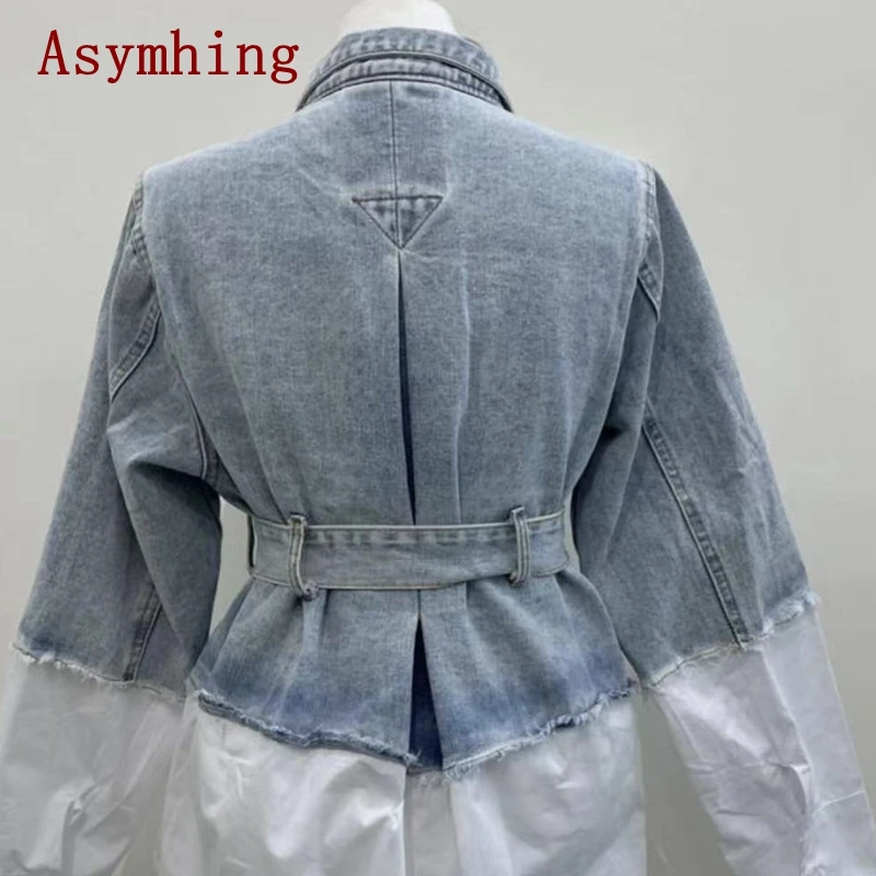 Осенне-зимняя женская однобортная приталенная джинсовая куртка в Корейском