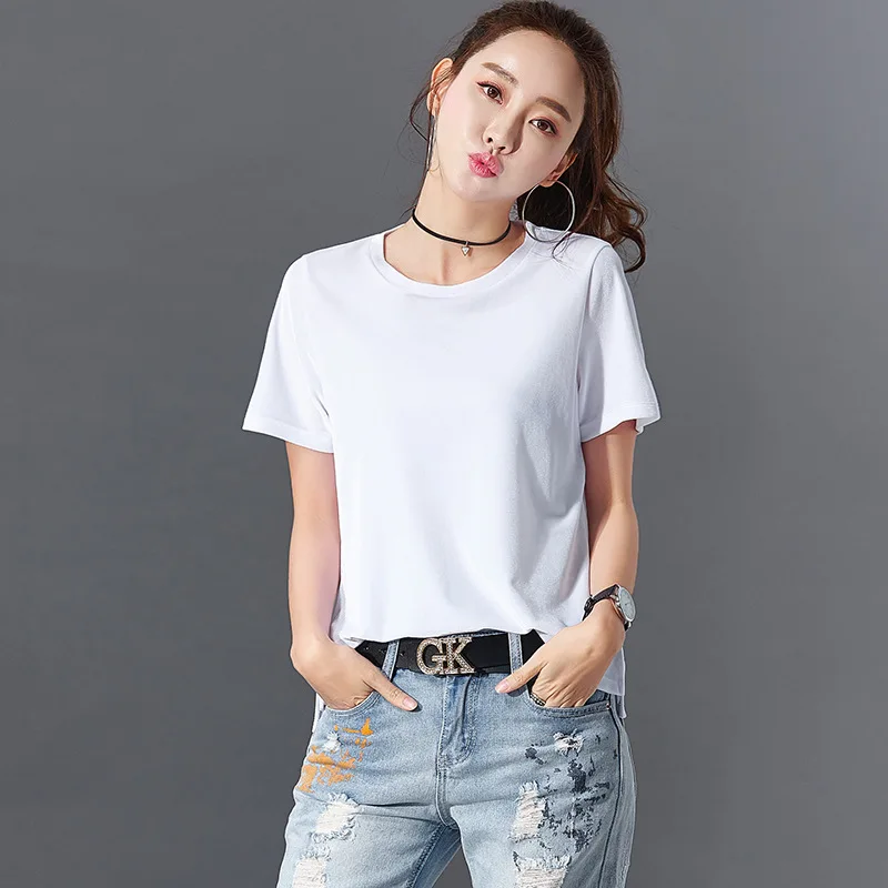 

2020 New Summer Women 100% Cottonn Tshirts Fashion Ladies Tshirts
